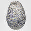 Egg Vase with Flower Large White and Blue