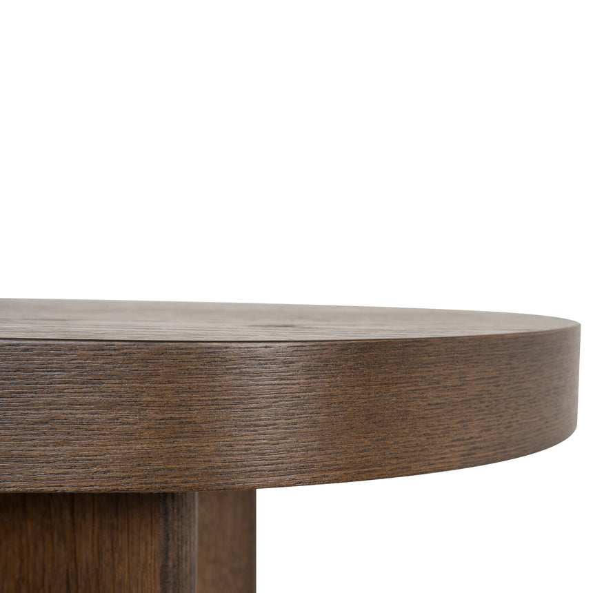 1.3m Pill Shape Console Table - Caramel Oak