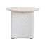 Nested Travertine Coffee Table - White