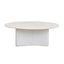 Nested Travertine Coffee Table - White