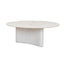 Nested Travertine Coffee Table - White
