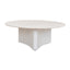 Nested Travertine Coffee Table - White