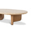 1.2m Oval Travertine Coffee Table - Natural