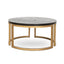 Nested Coffee Table - Peppercorn and Brass