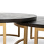 Nested Coffee Table - Peppercorn and Brass
