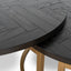 Nested Coffee Table - Peppercorn and Brass