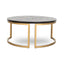 Nested Coffee Table - Peppercorn and Brass