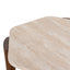 100cm Travertine Coffee Table - Walnut