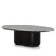 1.3m Oval Coffee Table - Black Stain