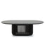 1.3m Oval Coffee Table - Black Stain