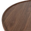 1.1m Wooden Round Coffee Table - Walnut