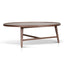 1.1m Wooden Round Coffee Table - Walnut