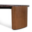 Nested Rosso Levanto Marble Coffee Table - Walnut