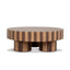 1m Round Coffee Table - Two Tone Natural