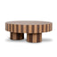 1m Round Coffee Table - Two Tone Natural