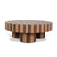 1m Round Coffee Table - Two Tone Natural