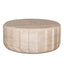 90cm Round Coffee Table - Light Travertine Look