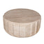 90cm Round Coffee Table - Light Travertine Look