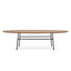 117.5cm Coffee Table - Natural Ash Veneer - Black Legs