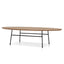 117.5cm Coffee Table - Natural Ash Veneer - Black Legs