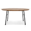 117.5cm Coffee Table - Natural Ash Veneer - Black Legs