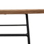 117.5cm Coffee Table - Natural Ash Veneer - Black Legs
