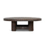100cm Elm Round Coffee Table - Dark Brown