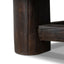 100cm Elm Round Coffee Table - Dark Brown