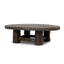 100cm Elm Round Coffee Table - Dark Brown