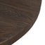 100cm Elm Round Coffee Table - Dark Brown