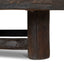 100cm Elm Round Coffee Table - Dark Brown