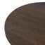 100cm Elm Round Coffee Table - Dark Brown