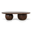 1.3m Elm Coffee Table - Walnut