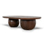 1.3m Elm Coffee Table - Walnut