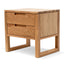 Drawer Wooden Bedside Table - Natural Oak