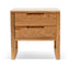 Drawer Wooden Bedside Table - Natural Oak