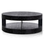 100cm Round Coffee Table - Full Black