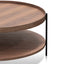 90cm Round Coffee Table - Walnut