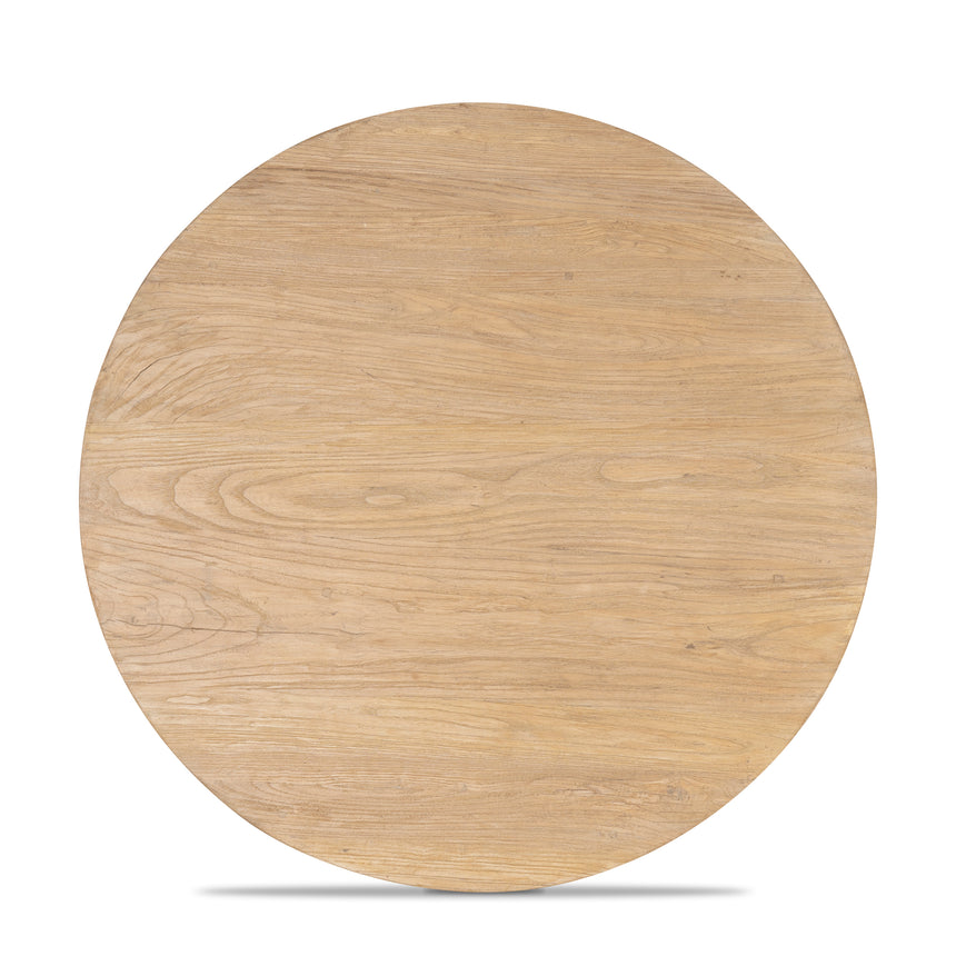 100cm Elm Round Coffee Table - Natural