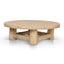 100cm Elm Round Coffee Table - Natural