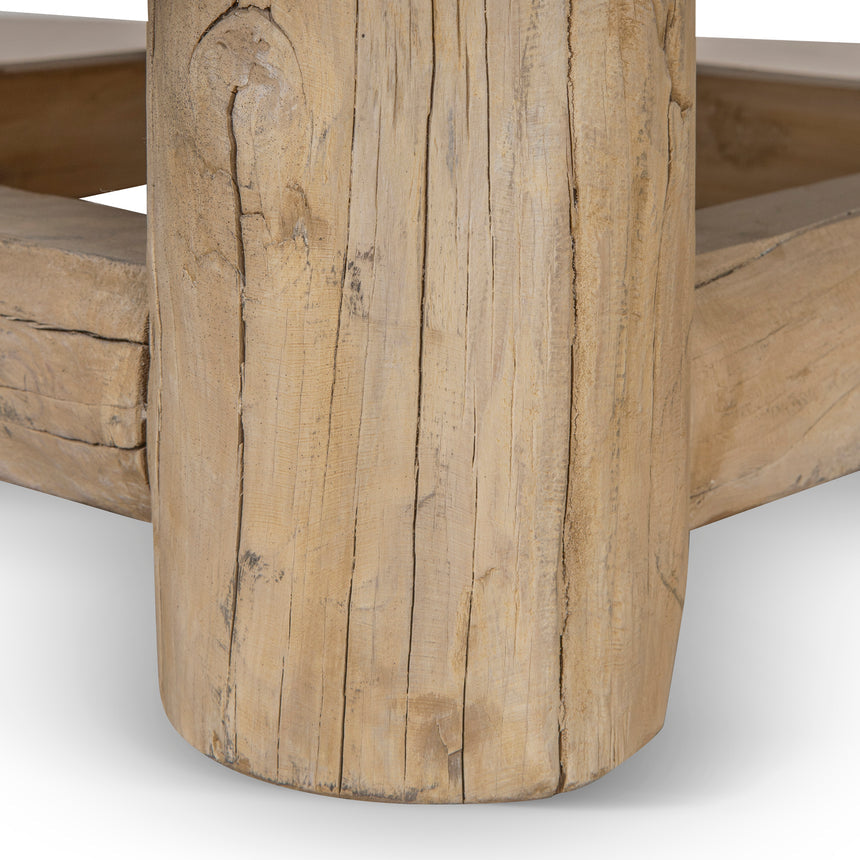 100cm Elm Round Coffee Table - Natural