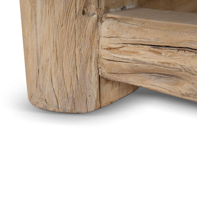 100cm Elm Round Coffee Table - Natural