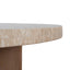 Travertine Marble 100cm Round Coffee Table - White Wash