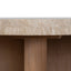 Travertine Marble 100cm Round Coffee Table - White Wash