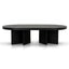 1.3m Pill Shape Coffee Table - Textured Espresso Black