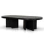 1.3m Pill Shape Coffee Table - Textured Espresso Black