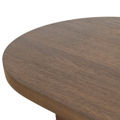 1.3m Pill Shape Coffee Table - Caramel Oak