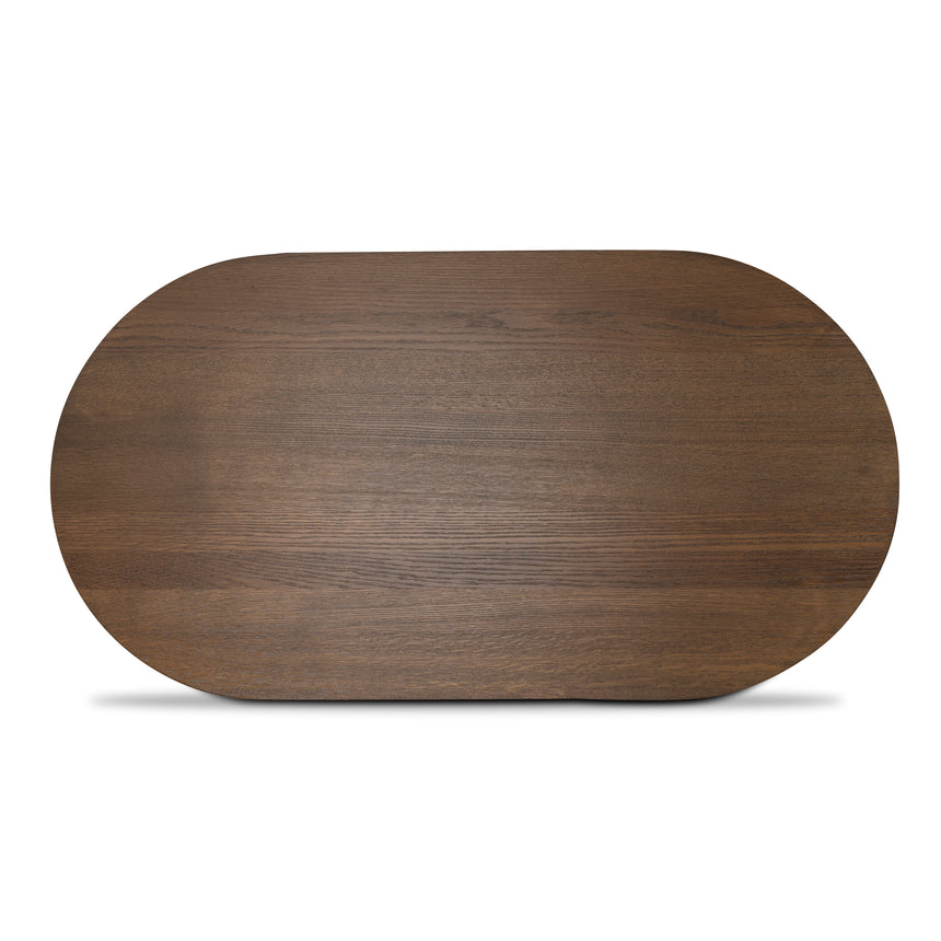 1.3m Pill Shape Coffee Table - Caramel Oak