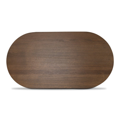 1.3m Pill Shape Coffee Table - Caramel Oak