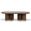 1.3m Pill Shape Coffee Table - Caramel Oak